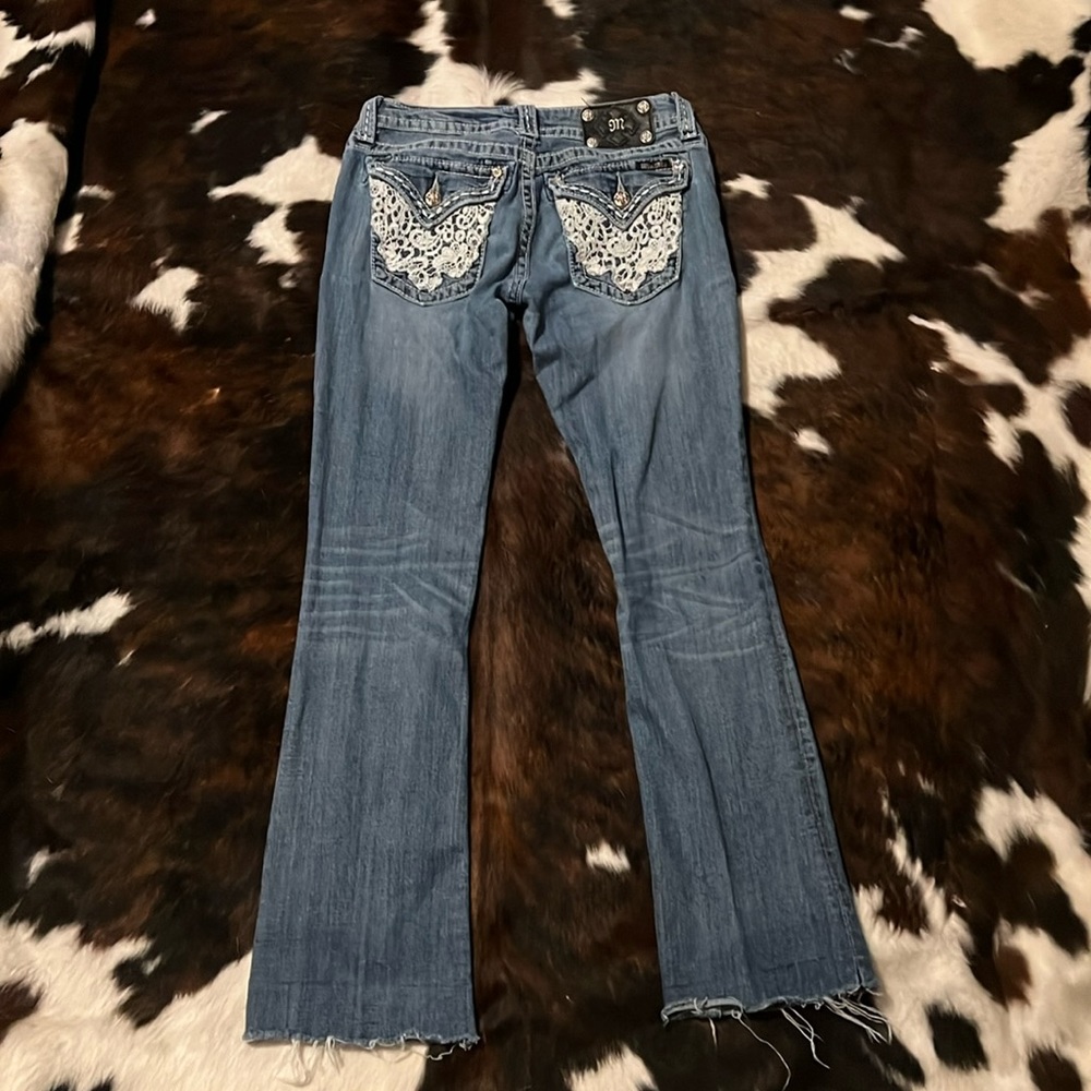 Miss Me , Frayed bottom - Boot Cut Jeans